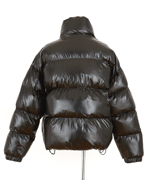 ダウンジャケット ダウン a.p.o.v. シャイニーキルティングオーバー
