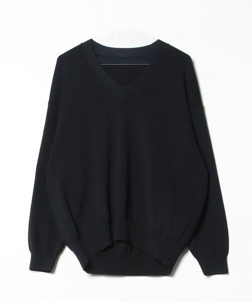 MUSE de Deuxieme Classe 「MUSE classe」 Vネックニット - ネイビー