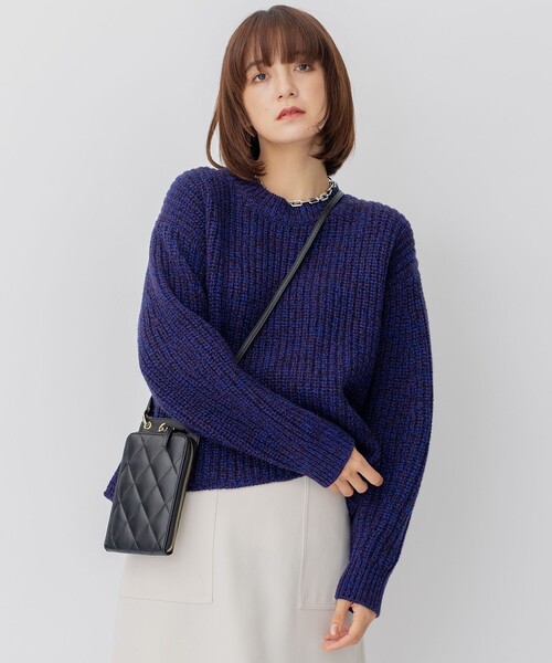 ニット セーター ウールバルキーカラーミックス レディース : ZOZOTOWN