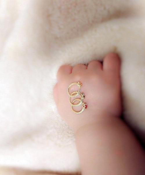 agete（アガット） 指輪 リング K10ベビーリング（ガーネット