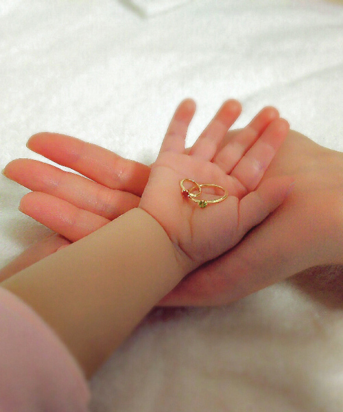 agete（アガット） 指輪 リング K10ベビーリング（ガーネット