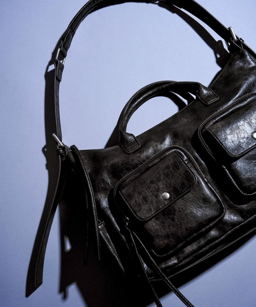 Camphor wood ショルダーバッグ faux leather multi pocket shoulder