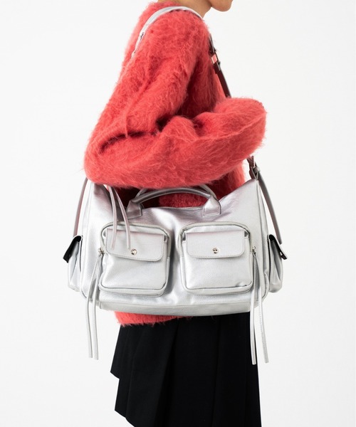 Camphor wood ショルダーバッグ faux leather multi pocket shoulder