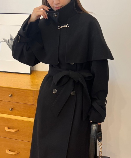 one after another NICE CLAUP ステンカラーコート コート 取り外し