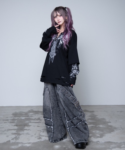 REFLEM（レフレム） tシャツ 「REFLEM/レフレム」グランジレイヤードL