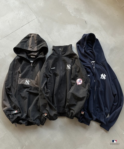 Perushu ナイロンジャケット × MLB ナイロンアノラックプルオーバー