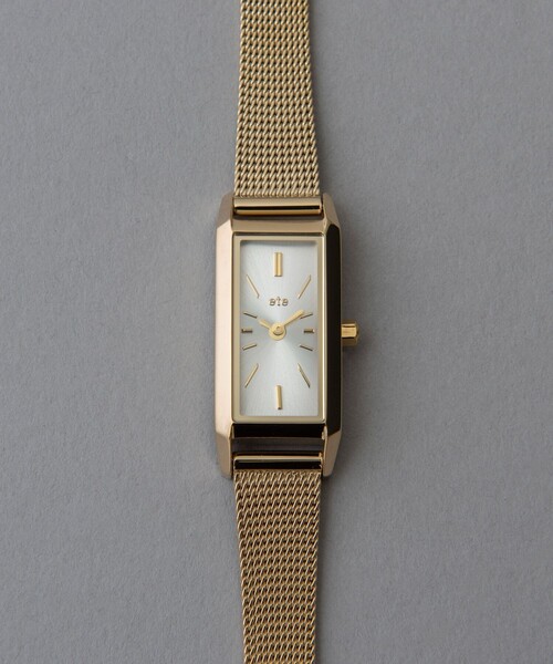 ete（エテ） 腕時計 レクタングルフェイス メッシュベルト ウォッチ