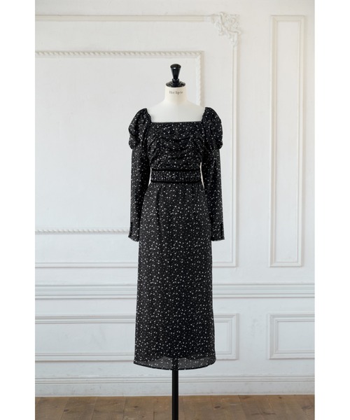 Her lip to ワンピース Capucine Bloom Sleeve Chiffon Dress