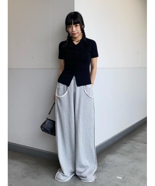 SLY（スライ） ニット セーター FRONT BUTTON KNIT TOPS フロント