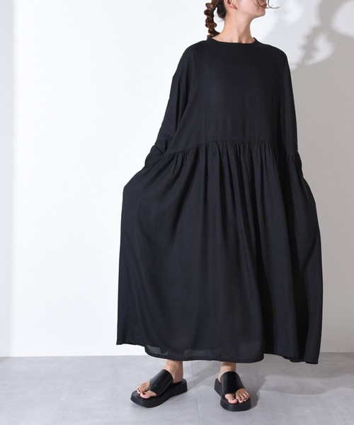 folka.（フォルカ） ワンピース 1-ウエスト ギャザー ロング シアー