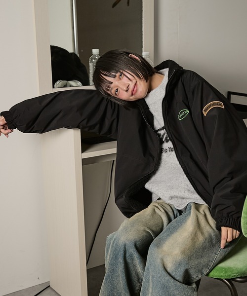 Snap club ブルゾン アウター リバーシブルビッグスタンドボア