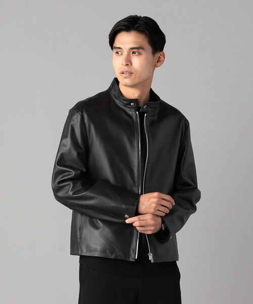 COMME CA MEN（コムサメン） 革ジャン ライダース ラムナッパ シングル