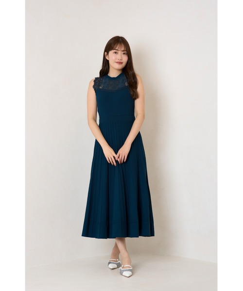 Her lip to ワンピース Pleated Lace Knit Dress : ZOZOTOWN Yahoo!店