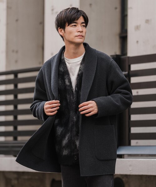 EDIFICE（エディフィス） チェスターコート LARGE ブラウン メンズ