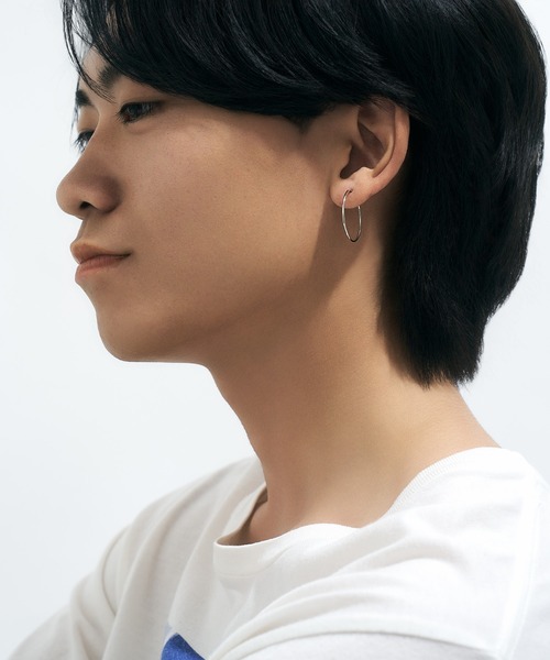 Jewel closet by L&Co. ピアス Pt900 フープ ピアス 1mm幅×25mm