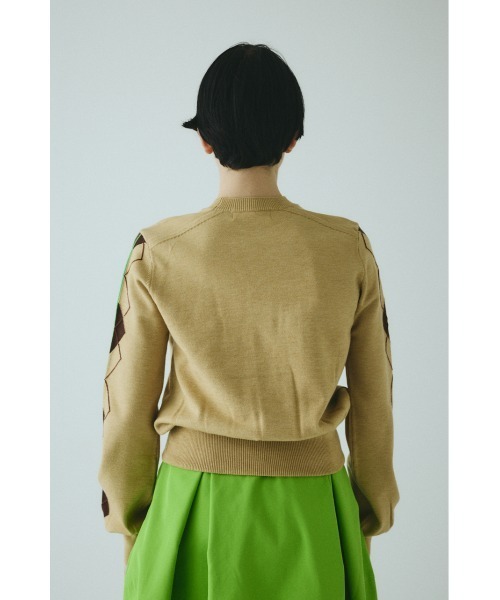 HeRIN.CYE ニット セーター Neon argyle knit tops ネオンアーガイル