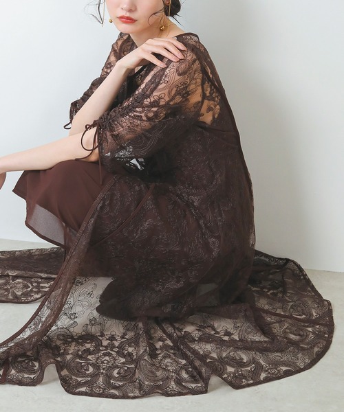 Kana ドレス 刺繍 レース Aライン ワンピース レイヤードドレス