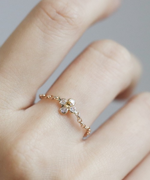 cui-cui（キュイキュイ） 指輪 リング フラワー チェーンリング