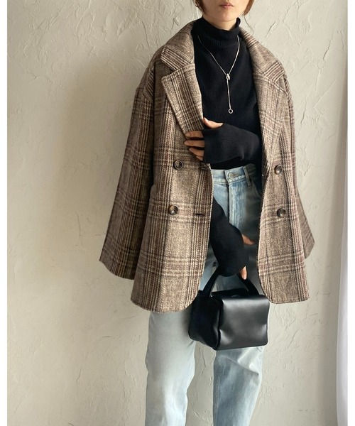 She's Closet ジャケット テーラードジャケット グレンチェック柄