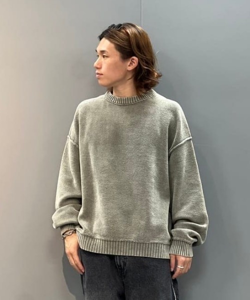 BEAMS（ビームス） セーター ニット 7ゲージ フェード クルーネック