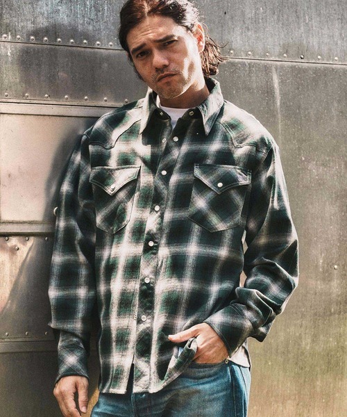 WONDER WALL MOTEL シャツ ms6137- WESTERN CHECK SHIRT ウエスタン