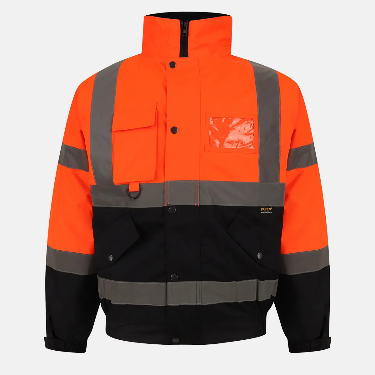Hi Vis Two Tone Bomber Jacket Orange Navy | Safety Workwear | A2z