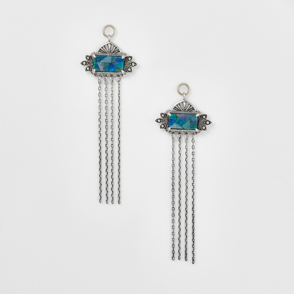 シルバーモザイクオパールピアスチャーム｜ピアスチャーム｜アガット