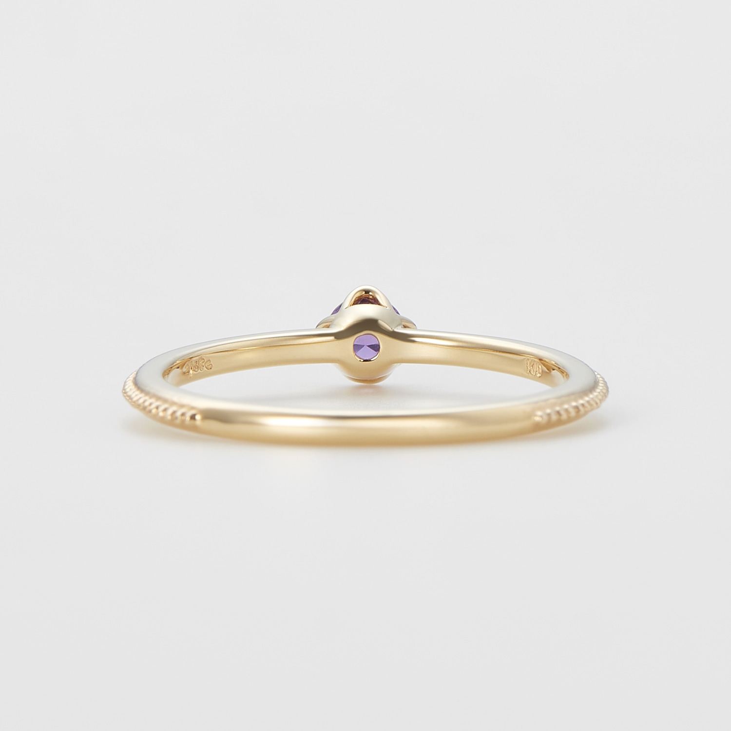 2月誕生石＞K10アメジストピンキーリング（マザー）｜ピンキーリング