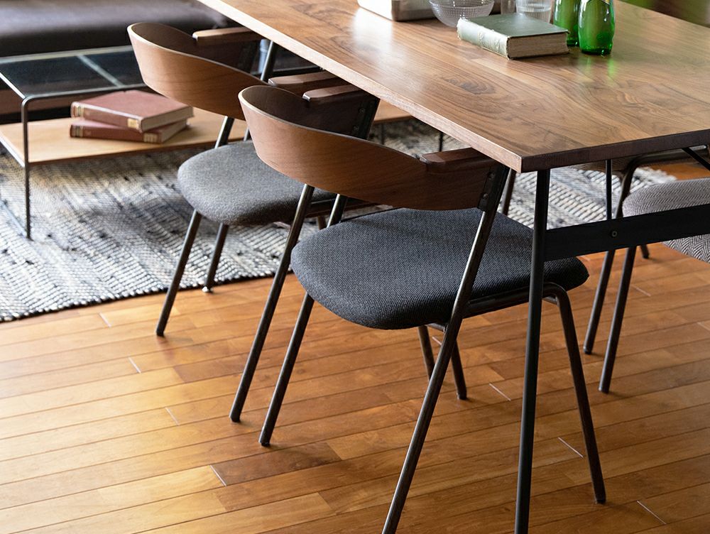 クーポン対象】ダニス ショートアームチェア アーム ウォルナット - a