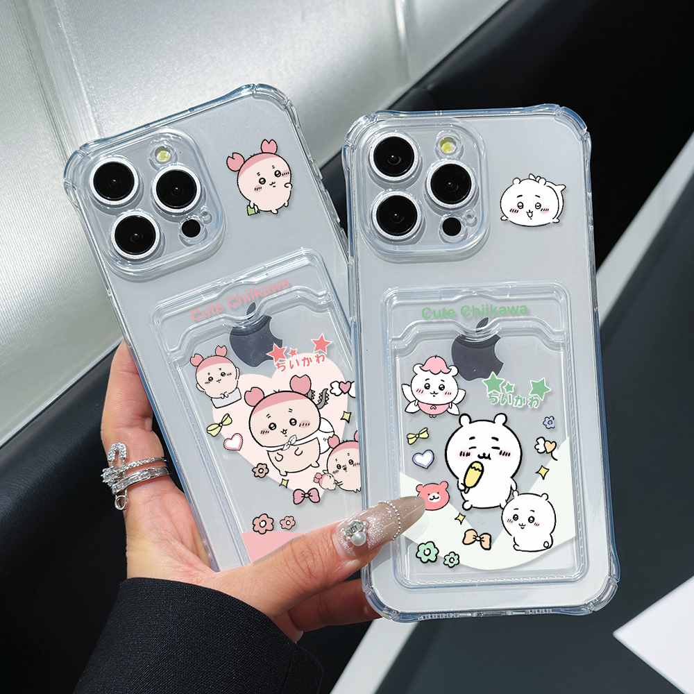 Chiikawa Hachiware Transparent Phone Case for iPhone 16 15 14 Plus