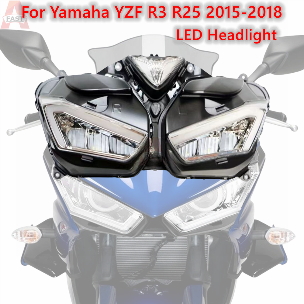 Ledヘッドライトヤマハyzf R3 R25 2013-2018オートバイYZF-R3 YZF-R25