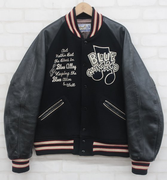 KH2J8181/ホワイツビル BLUE CHICAGO 袖革スタジャン WV11152