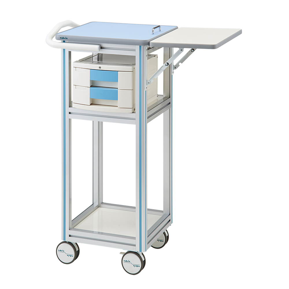 8-9932-04 ヨーロピアンカート Ⅱ(スリムPCカート) 補助天板あり