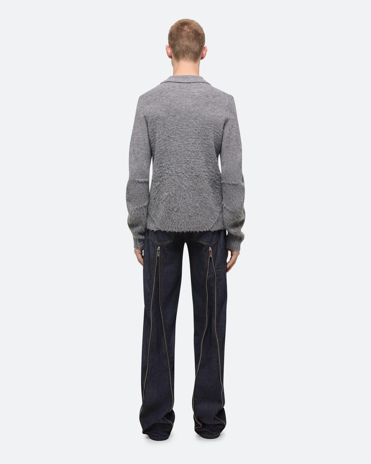 Helmut Lang Apex Brushed Polo Sweater | HELMUTLANG.COM