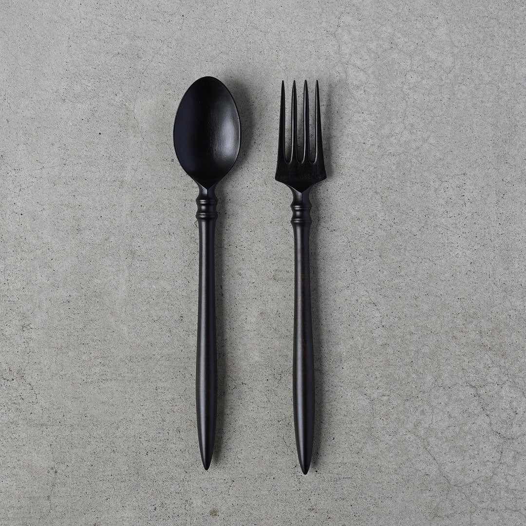 中西 健太 スプーン 楓 黒拭漆 - アメノイエ