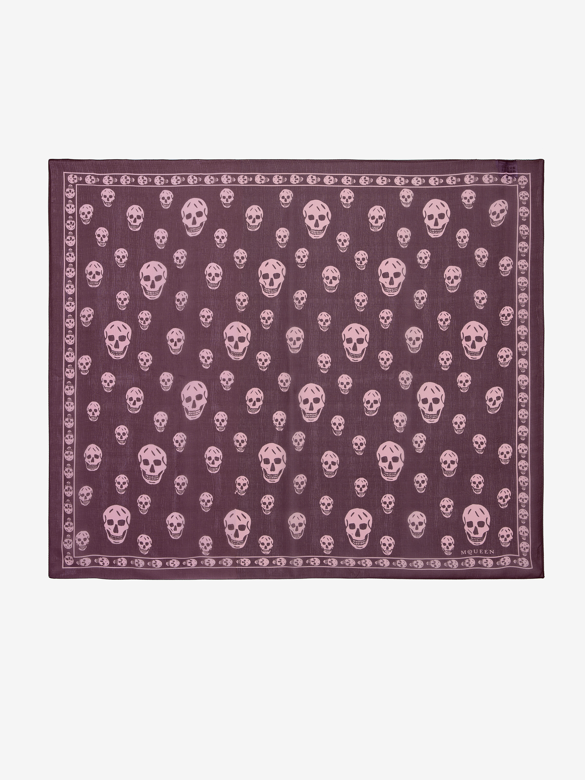 Women's Classic Skull Foulard in Burgundy | McQueen US