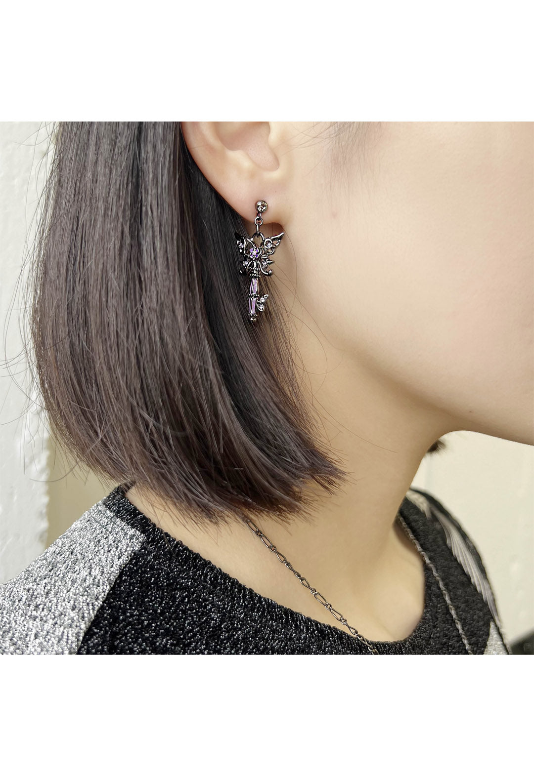 アナ スイ（ANNA SUI）バタフライ鍵モチーフ ピアス | バタフライ