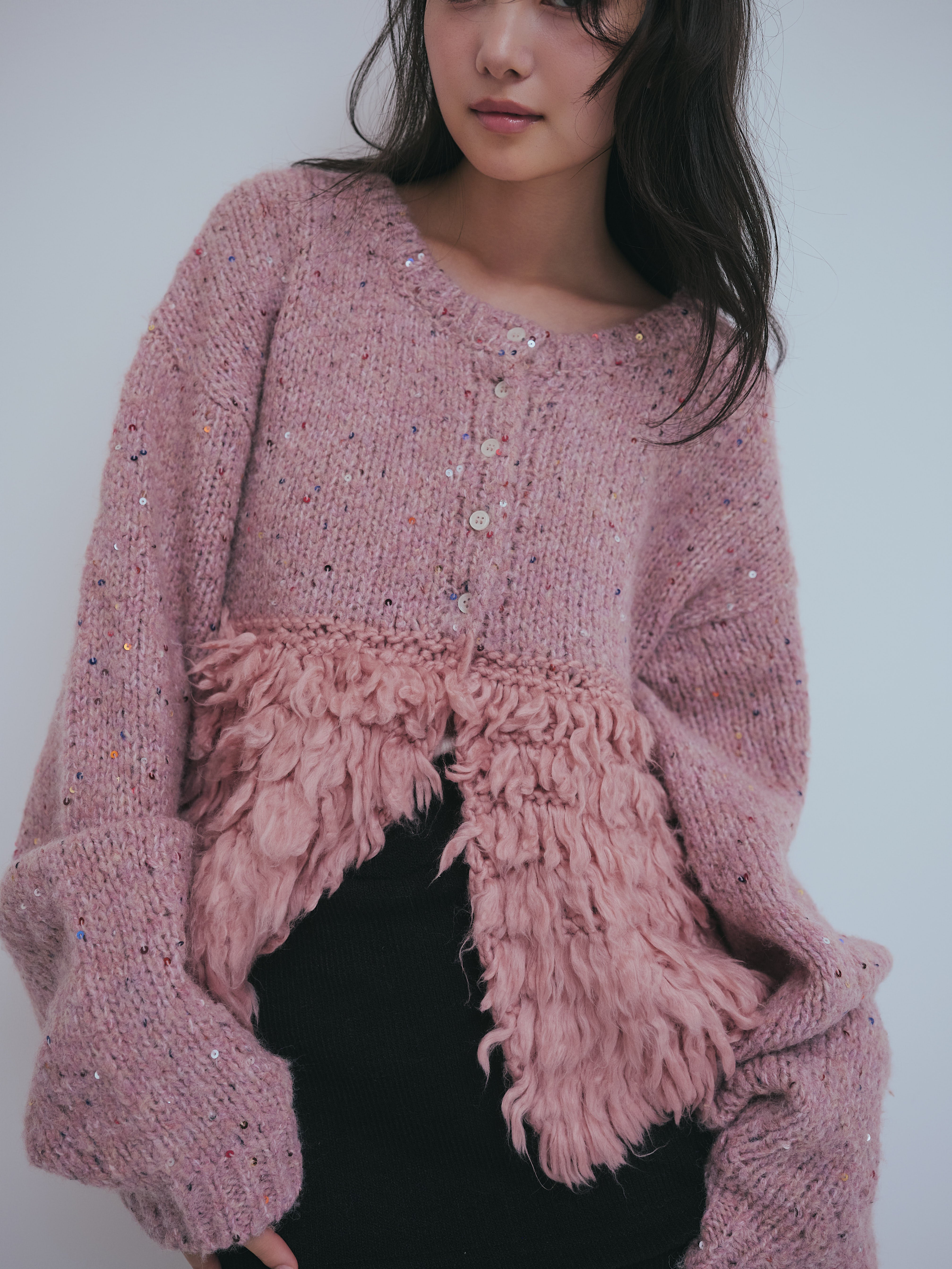 fringe design gritter knit – andequal