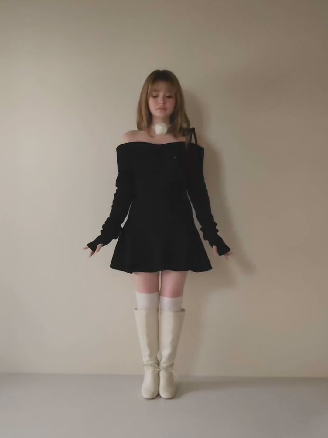 ANDMARY】Wendy flare mini dress