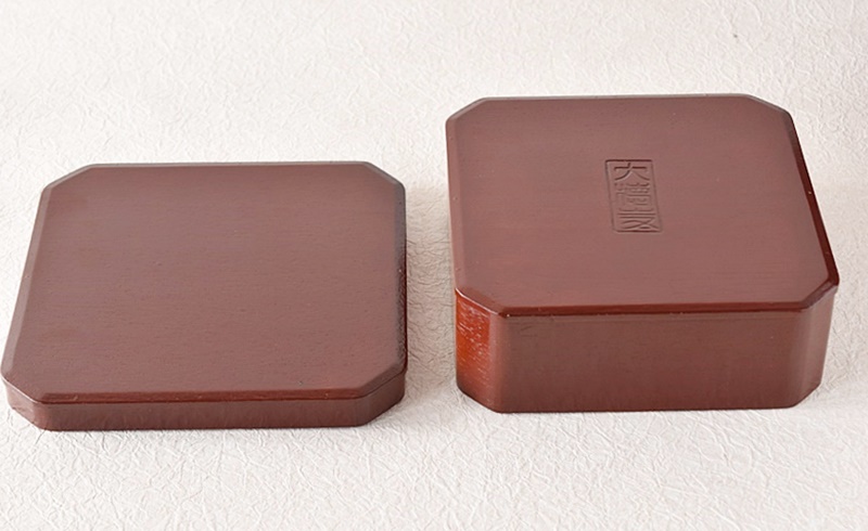 天然木製漆塗 溜塗 大徳寺弁当 5客セット 茶懐石道具 点心 縁高