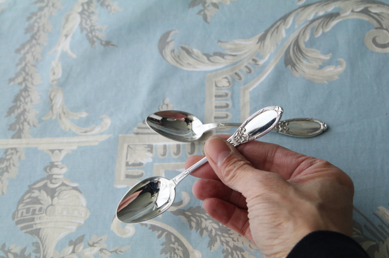 boulengerシルバーティースプーン リボンとモノグラム ヴィンテージ