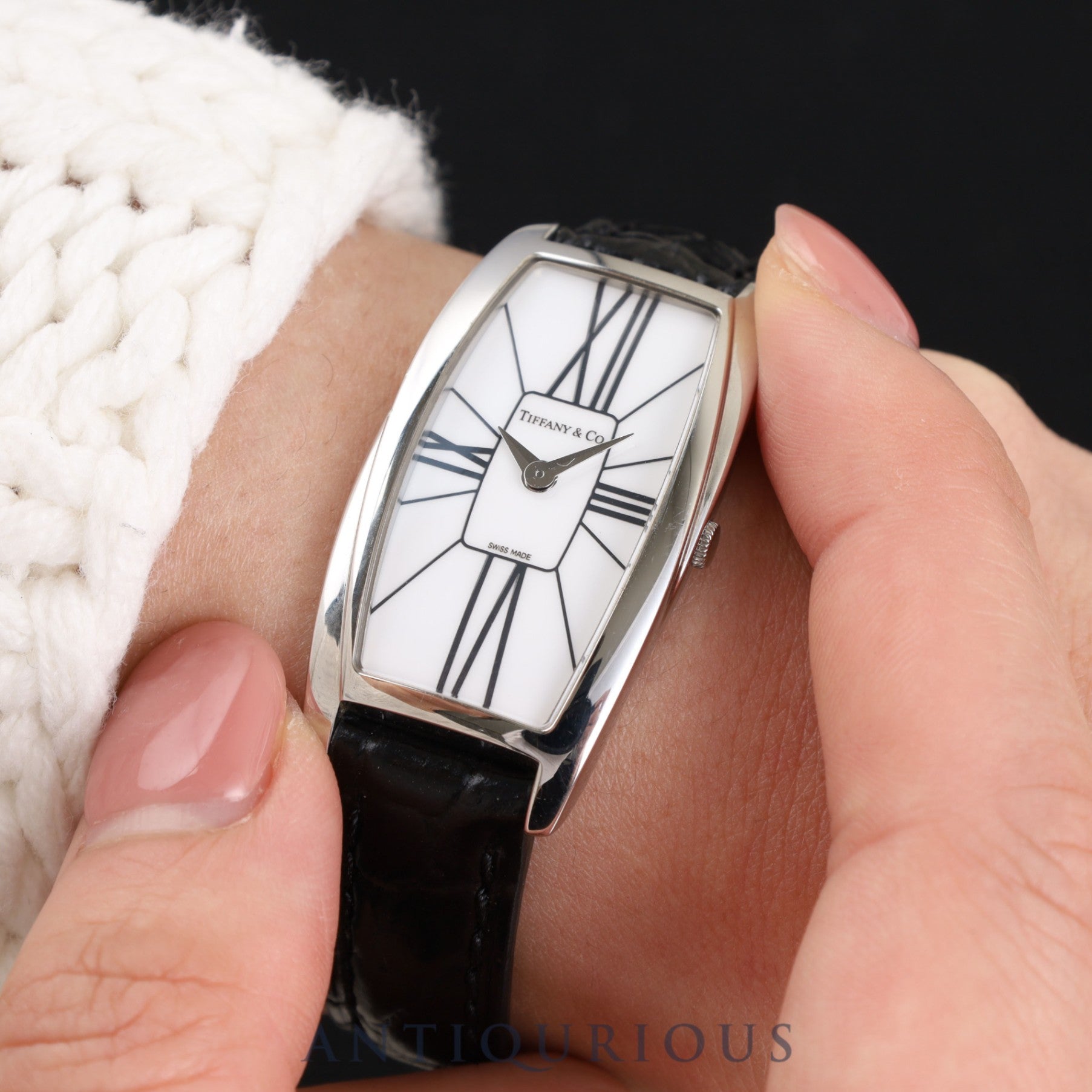 ティファニー ジェメア Z6401.10.10 クォーツ Cal.976.001 SS 革 純正