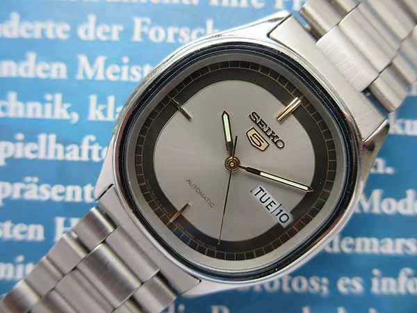 JA-0956| セイコー 5ファイブ 樽型ケース 自動巻き 1983年製造 Ref