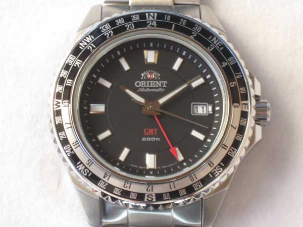J-9775| オリエント GMT 200m FFE06001B 自動巻き 海外モデル