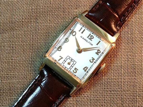 ハミルトン アンティーク レクタンギュラー スモールセコンド OH済 美