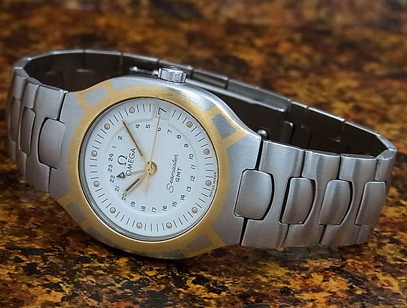 オメガ OMEGA シーマスター ポラリス 希少なGMT チタン コンビ