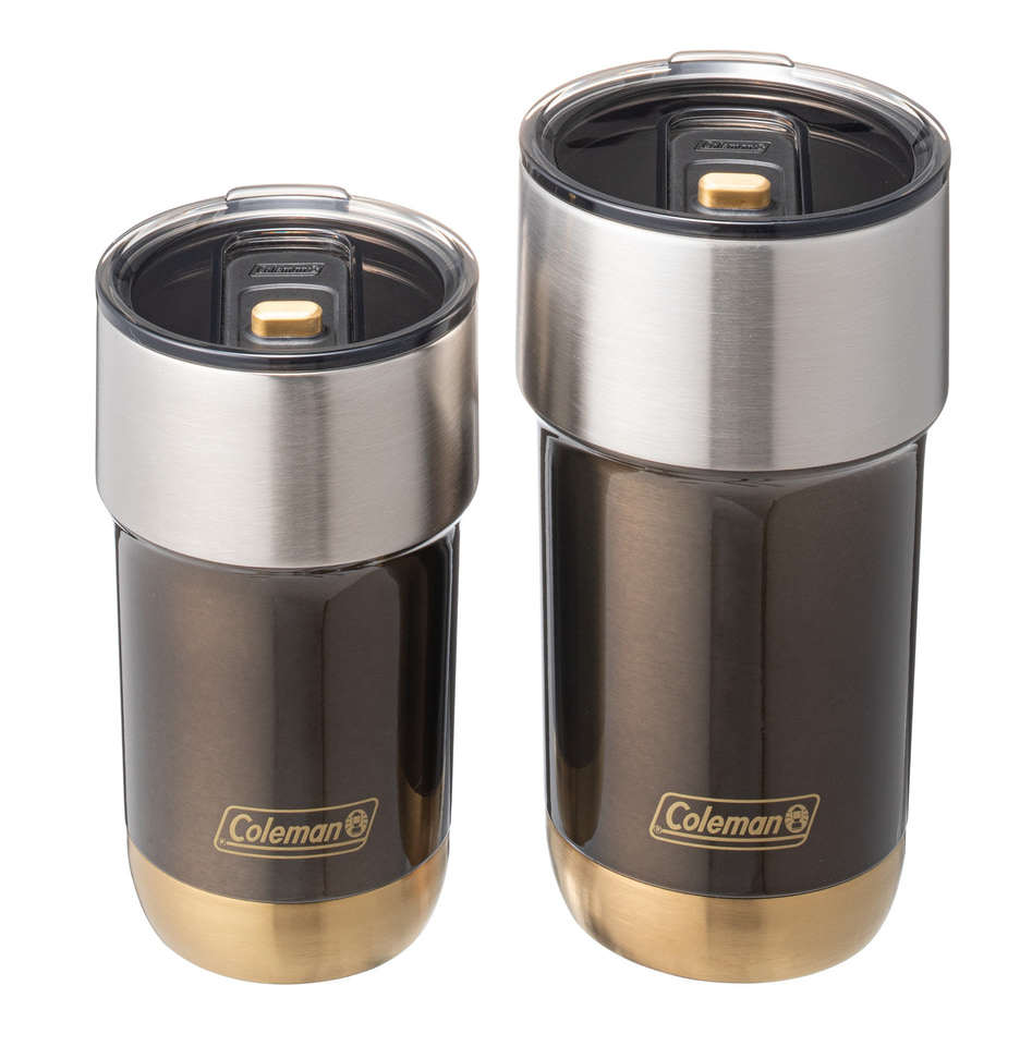 コールマン、真空耐熱構造のタンブラーとボトルを発売。茶系の