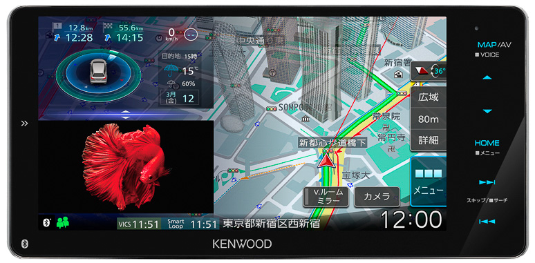 ケンウッド、“彩速ナビ”「TYPE M」の新ラインアップとして9V型