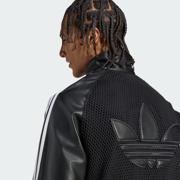 adidas × ジェレミー・スコット フェイクレザー メッシュ トラック