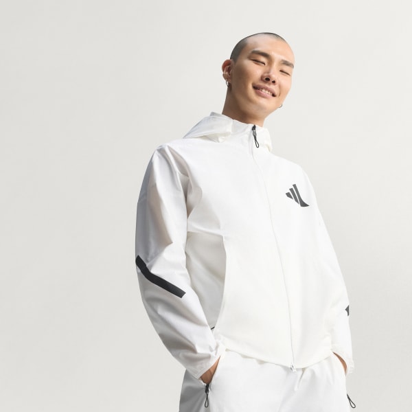 ADIDAS Z.N.E. WOVEN TRACK TOP - White | Free Shipping with adiClub